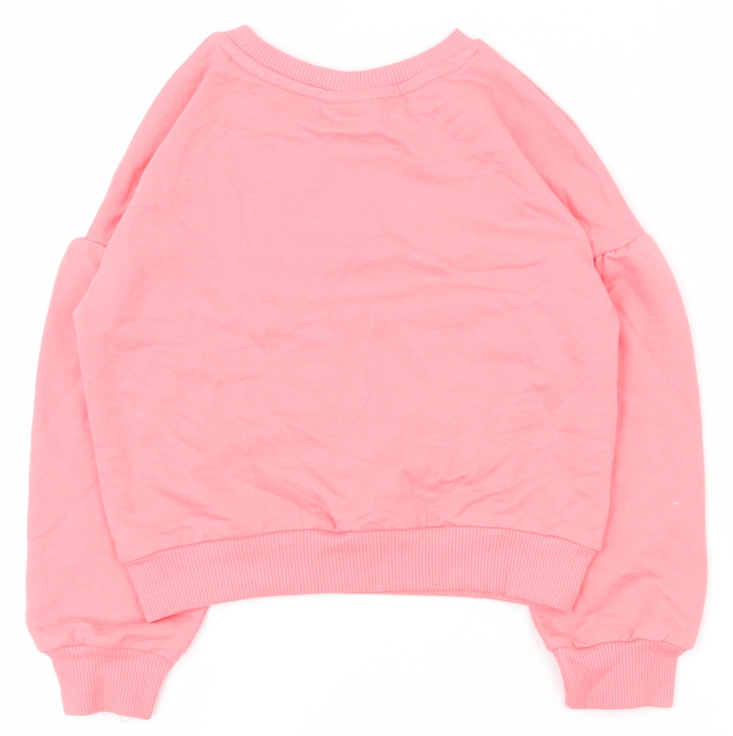 TU Girls Pink  Cotton Pullover Sweatshirt Size 5 Years  Pullover