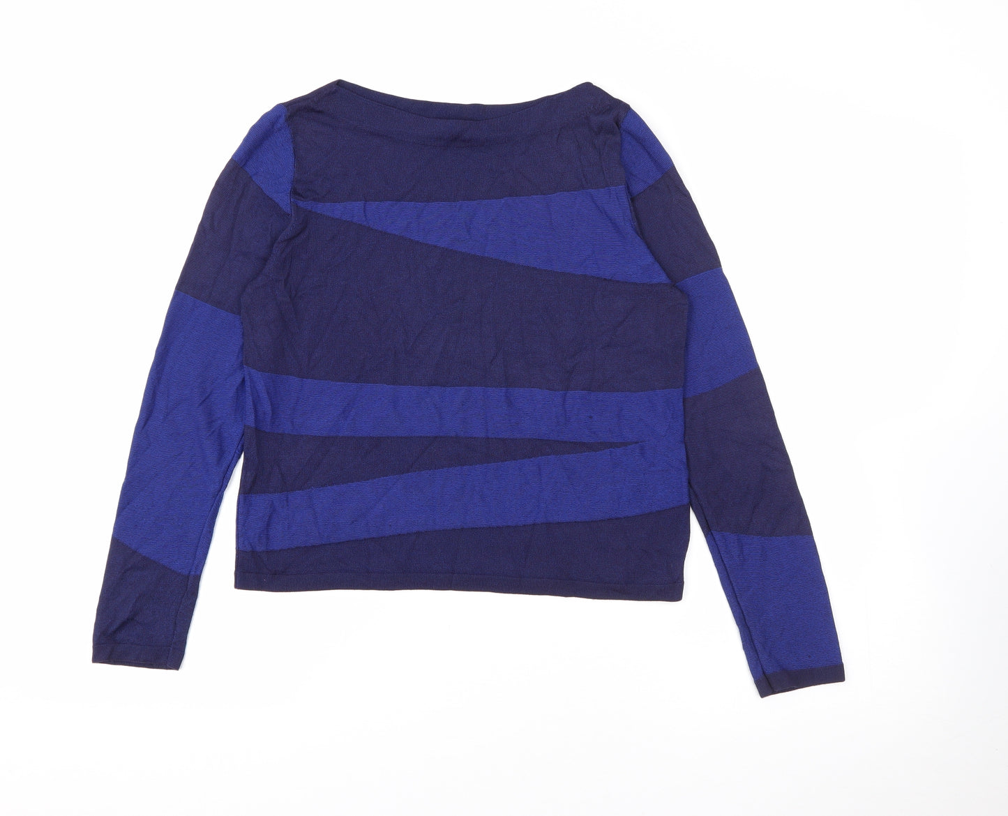 Marks and Spencer Womens Blue Scoop Neck  Viscose Pullover Jumper Size 10