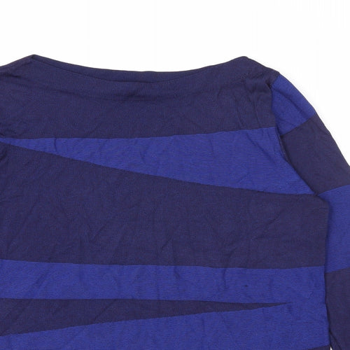 Marks and Spencer Womens Blue Scoop Neck  Viscose Pullover Jumper Size 10