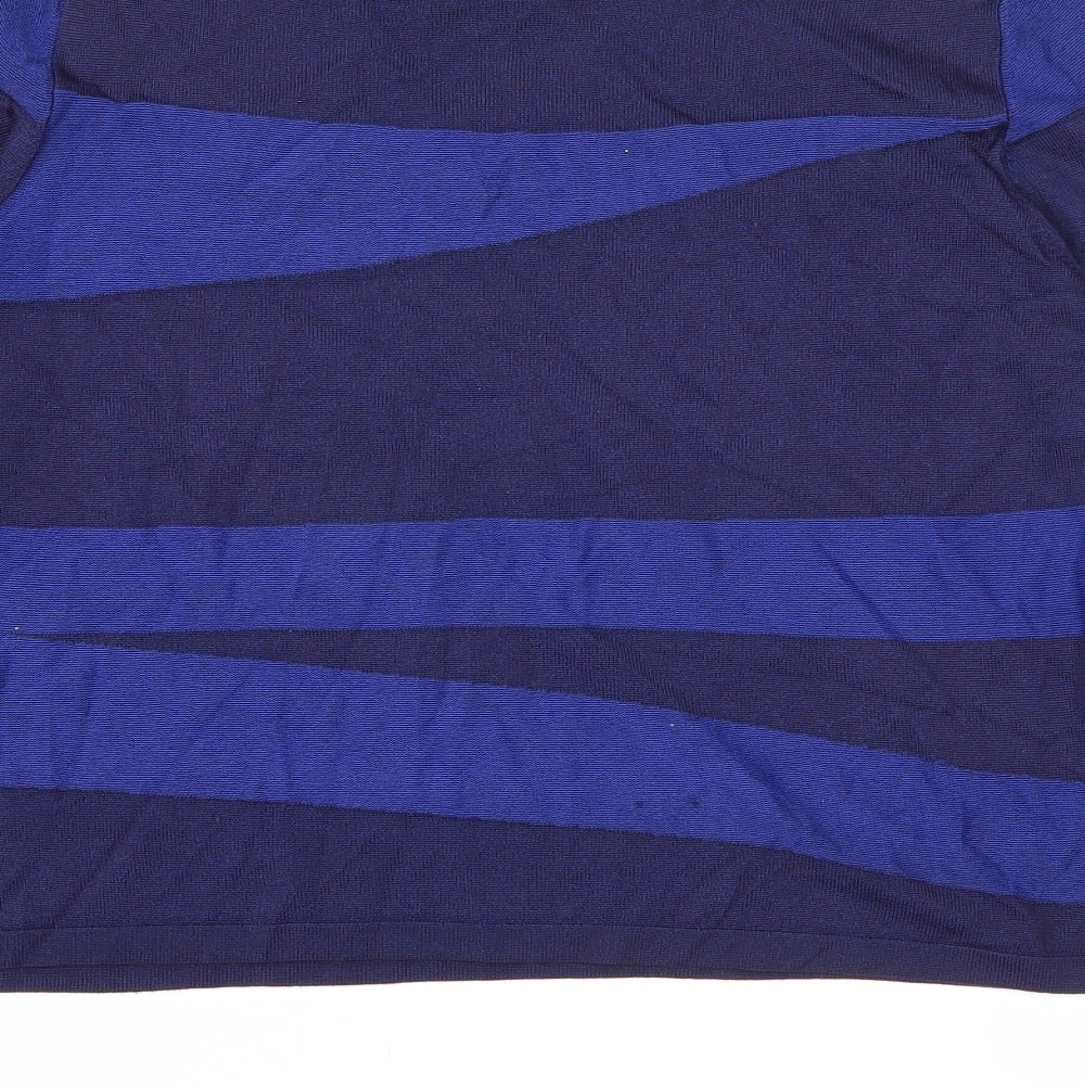 Marks and Spencer Womens Blue Scoop Neck  Viscose Pullover Jumper Size 10
