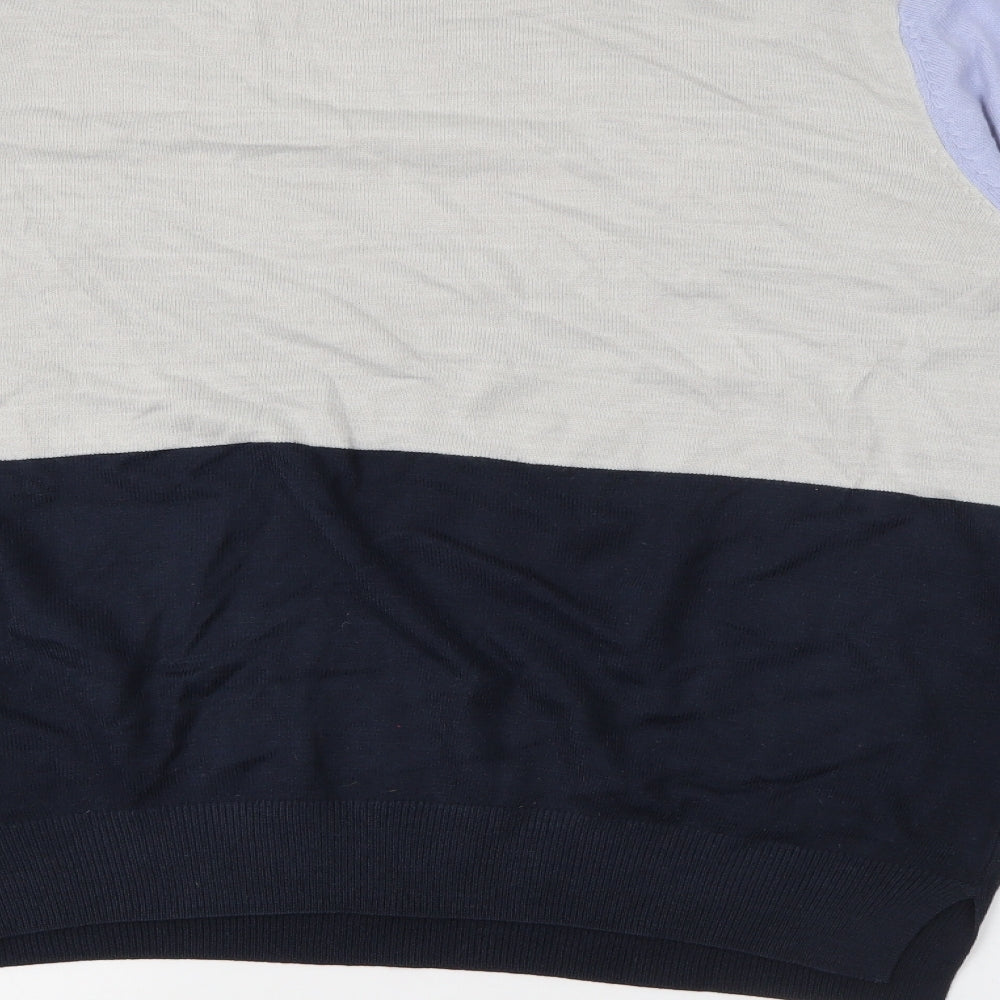 Marks and Spencer Womens Blue Crew Neck  Acrylic Pullover Jumper Size 16