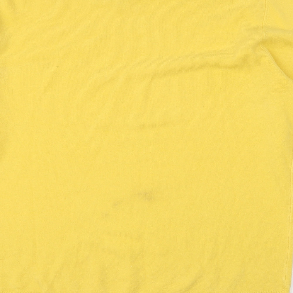 Debenhams Mens Yellow V-Neck  Acrylic Pullover Jumper Size L