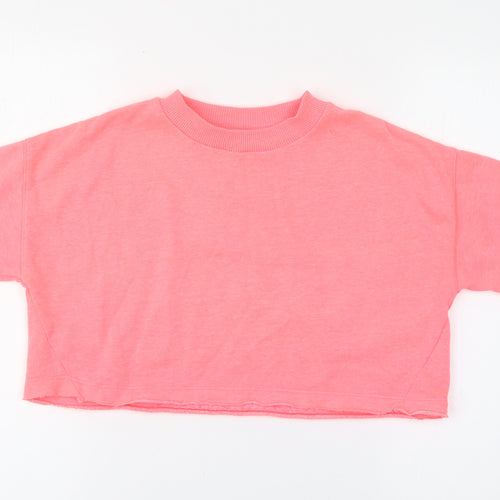 NEXT Girls Pink  Cotton Pullover Sweatshirt Size 8 Years