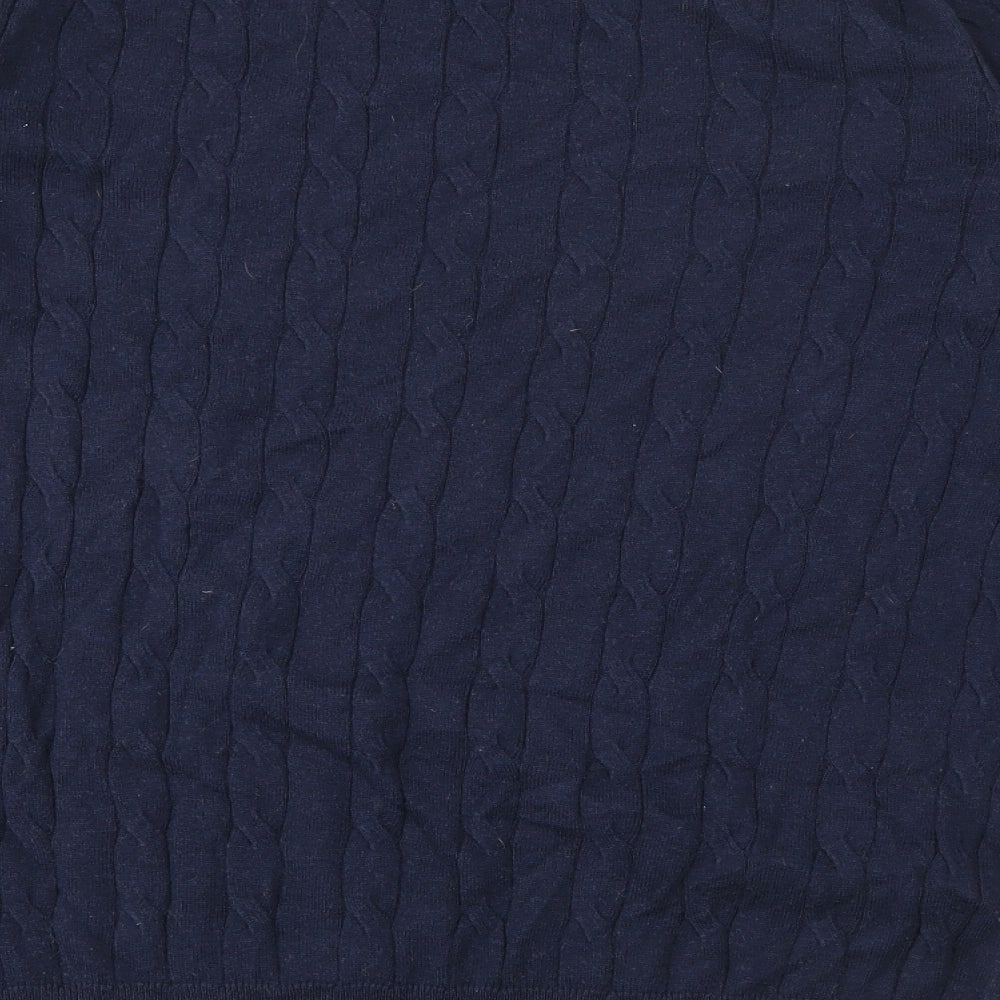 Marks and Spencer Mens Black Crew Neck  Cotton Pullover Jumper Size M