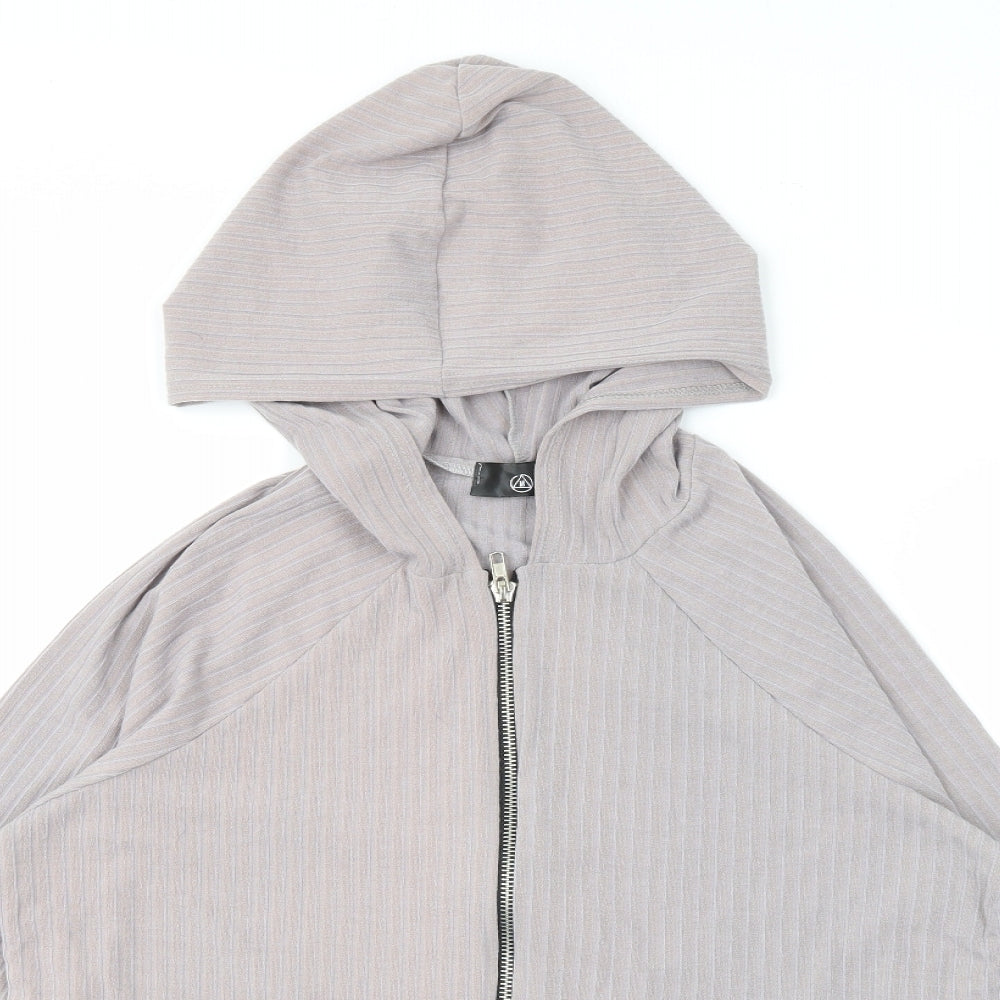 Missguided Womens Purple  Polyester Full Zip Hoodie Size 8  Zip
