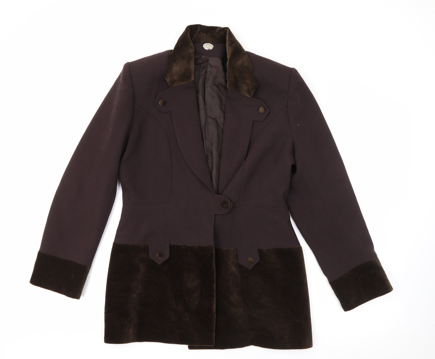 Tamaia Womens Brown   Jacket  Size 14  Button