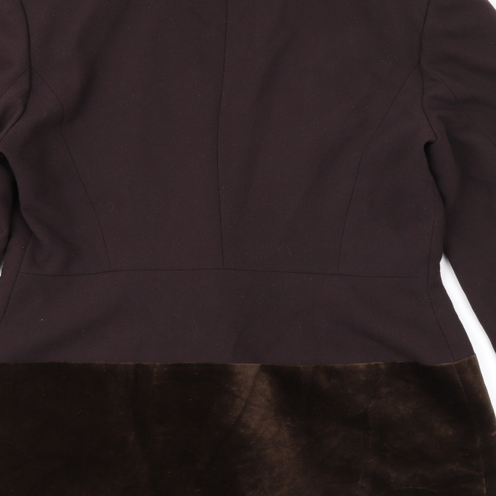 Tamaia Womens Brown   Jacket  Size 14  Button