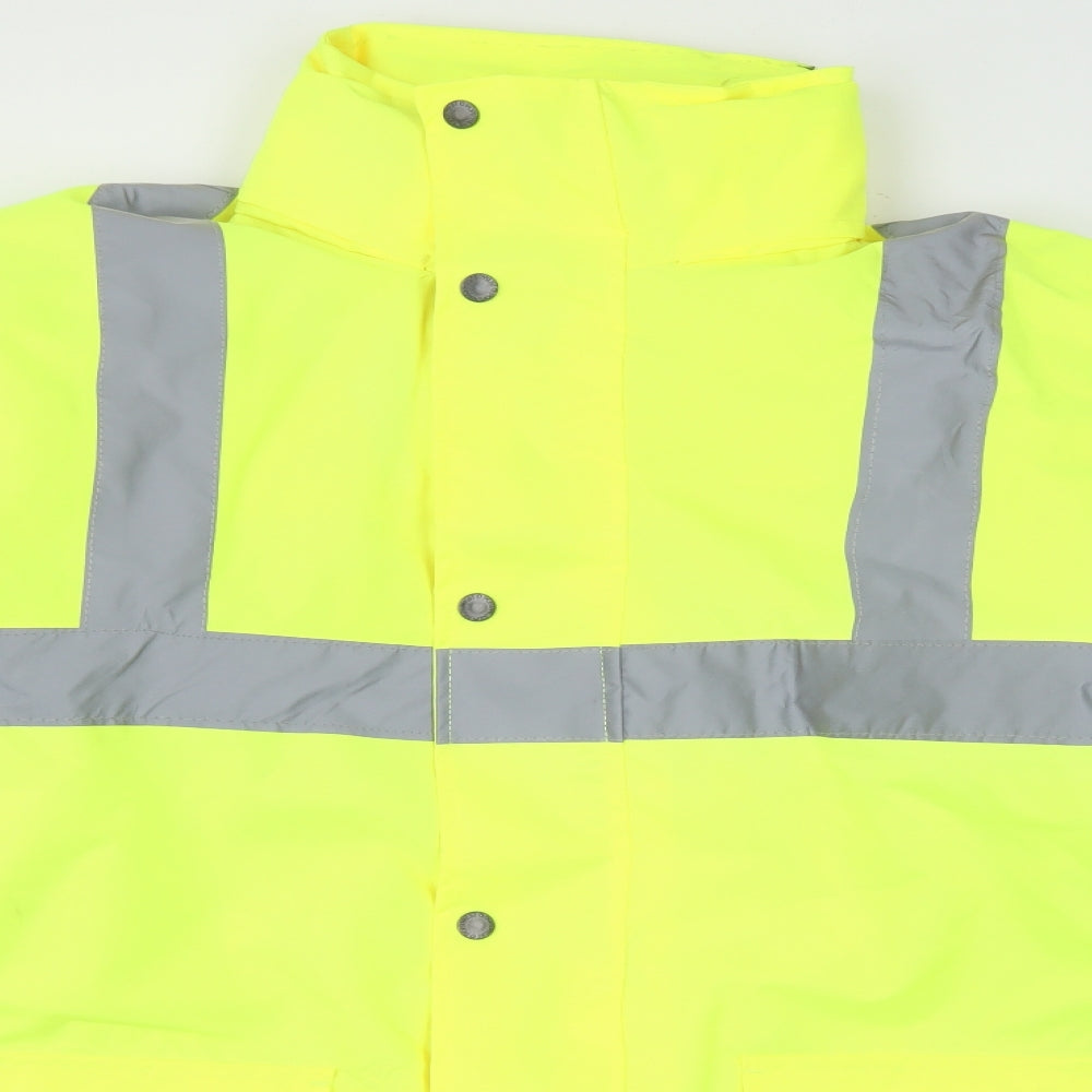 Portwest Mens Yellow   Jacket Coat Size M  Zip - Hi-Vis