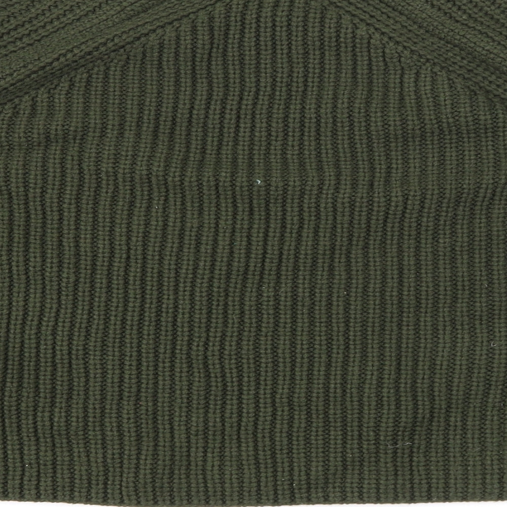 Topshop Womens Green High Neck  Acrylic Pullover Jumper Size 10   - Cropped