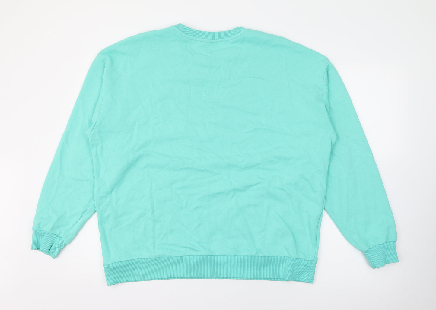 ASOS Womens Green  Cotton Pullover Sweatshirt Size 14
