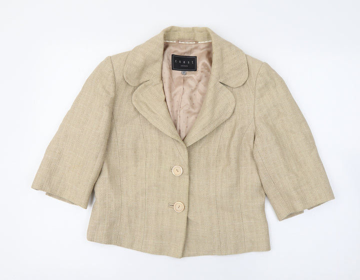 Coast Womens Beige   Jacket  Size 12  Button