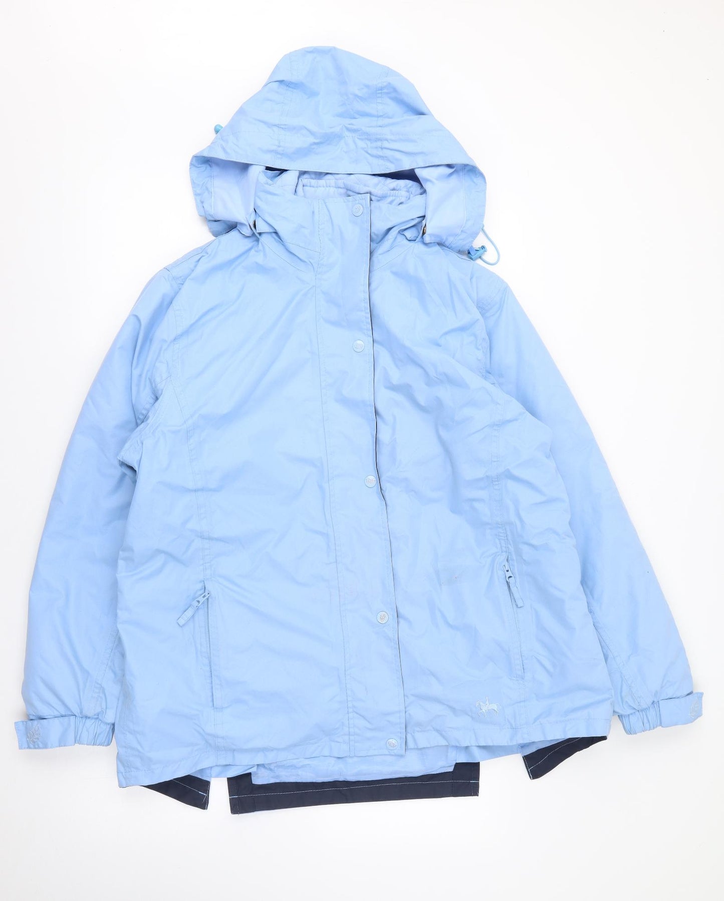 Loveson Womens Blue   Rain Coat Coat Size L  Zip - Eq`