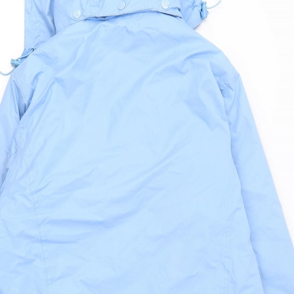 Loveson Womens Blue   Rain Coat Coat Size L  Zip - Eq`