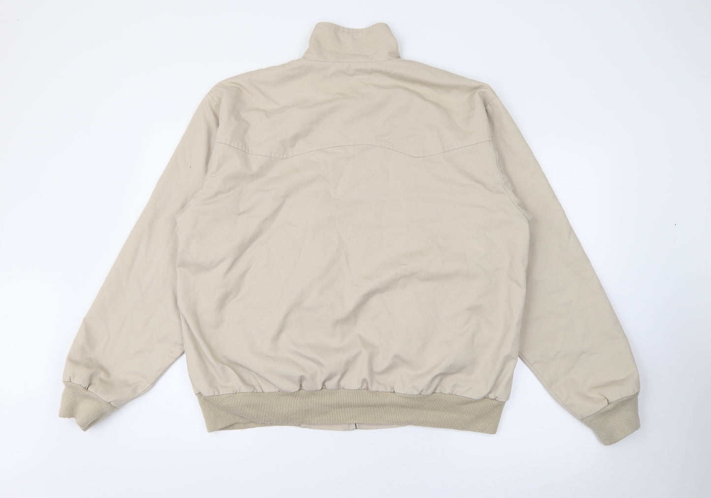 Preworn Mens Beige   Bomber Jacket Jacket Size L  Zip