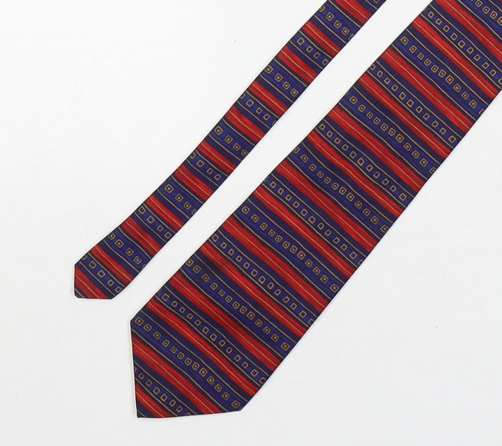 Burton Mens Multicoloured Striped Polyester Pointed Tie One Size