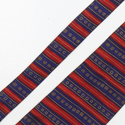 Burton  Mens Multicoloured Striped Polyester Pointed Tie One Size