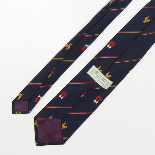 Interlogo London  Mens Multicoloured Striped Polyester Pointed Tie One Size