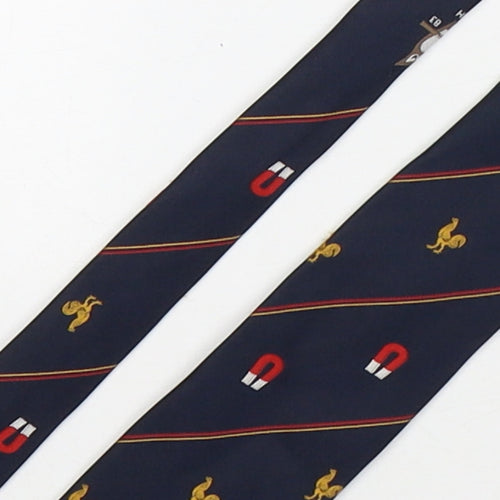 Interlogo London  Mens Multicoloured Striped Polyester Pointed Tie One Size