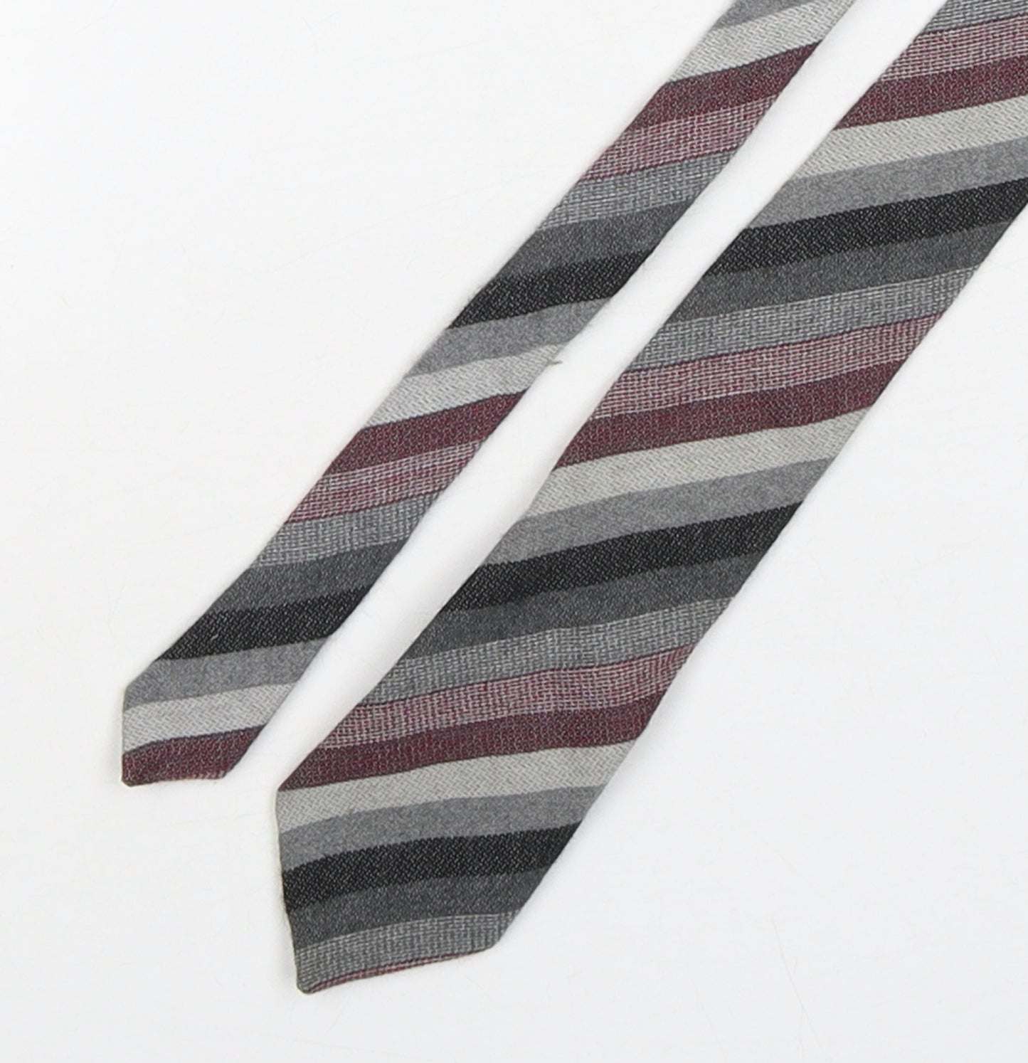 Michael  Mens Multicoloured Striped Wool Pointed Tie One Size