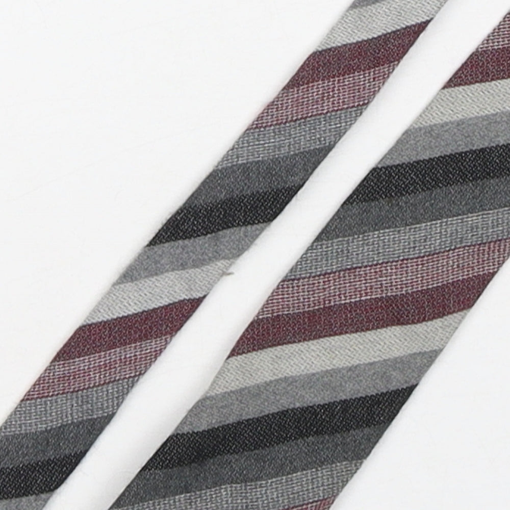Michael  Mens Multicoloured Striped Wool Pointed Tie One Size