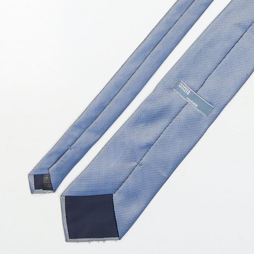 Marks and Spencer Mens Blue Grenadine Polyester Pointed Tie One Size
