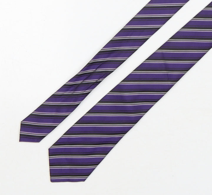Burton Mens Multicoloured Striped Polyester Pointed Tie One Size