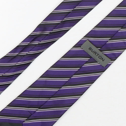 Burton  Mens Multicoloured Striped Polyester Pointed Tie One Size