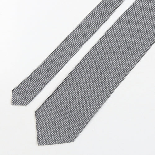 Marks and Spencer Mens Grey Geometric Polyester Pointed Tie One Size