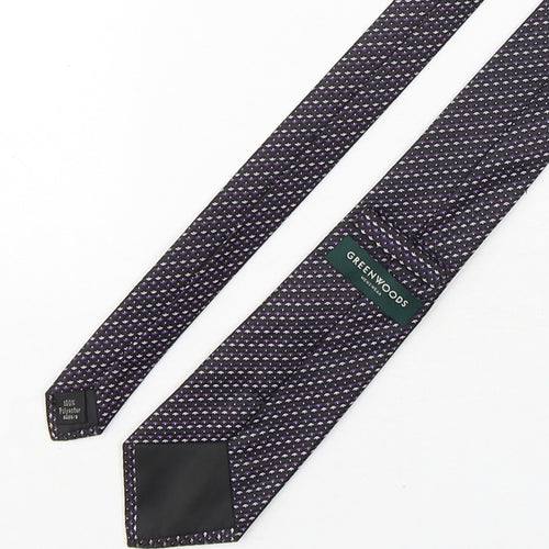 Greenwoods Mens Multicoloured Geometric Polyester Pointed Tie One Size