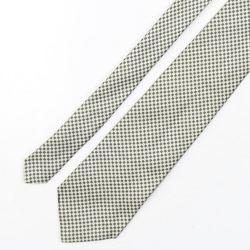 Marks and Spencer Mens Multicoloured Plaids & Checks Silk Pointed Tie One Size