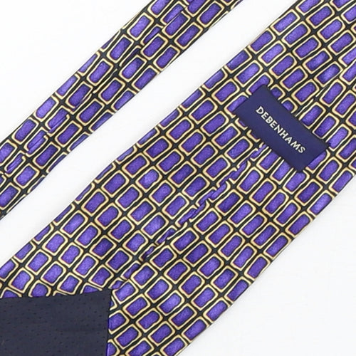 Debenhams  Mens Multicoloured Geometric Polyester Pointed Tie One Size