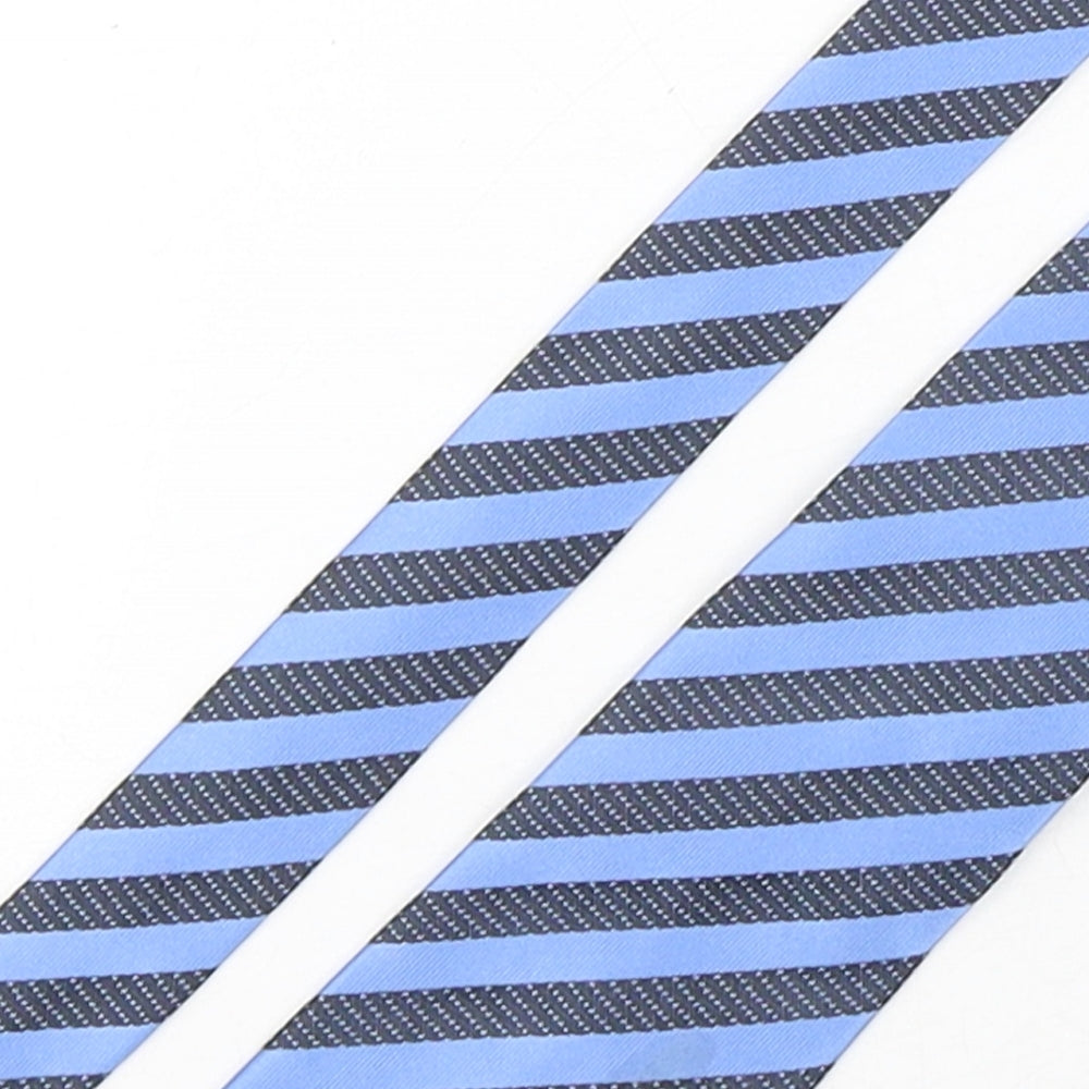 London Road Mens Multicoloured Striped Polyester Pointed Tie One Size