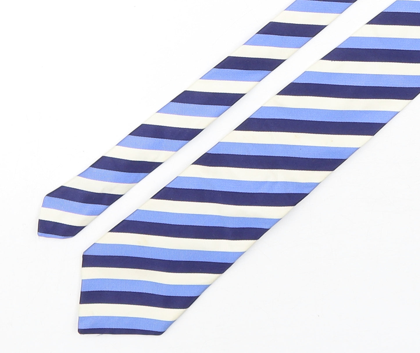 Marks and Spencer Mens Multicoloured Striped Silk Pointed Tie One Size
