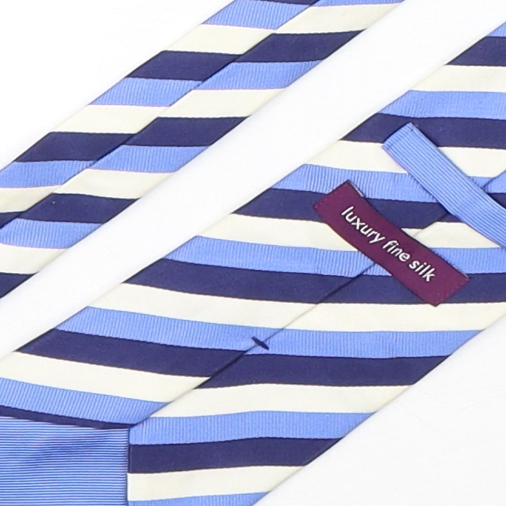 Marks and Spencer Mens Multicoloured Striped Silk Pointed Tie One Size