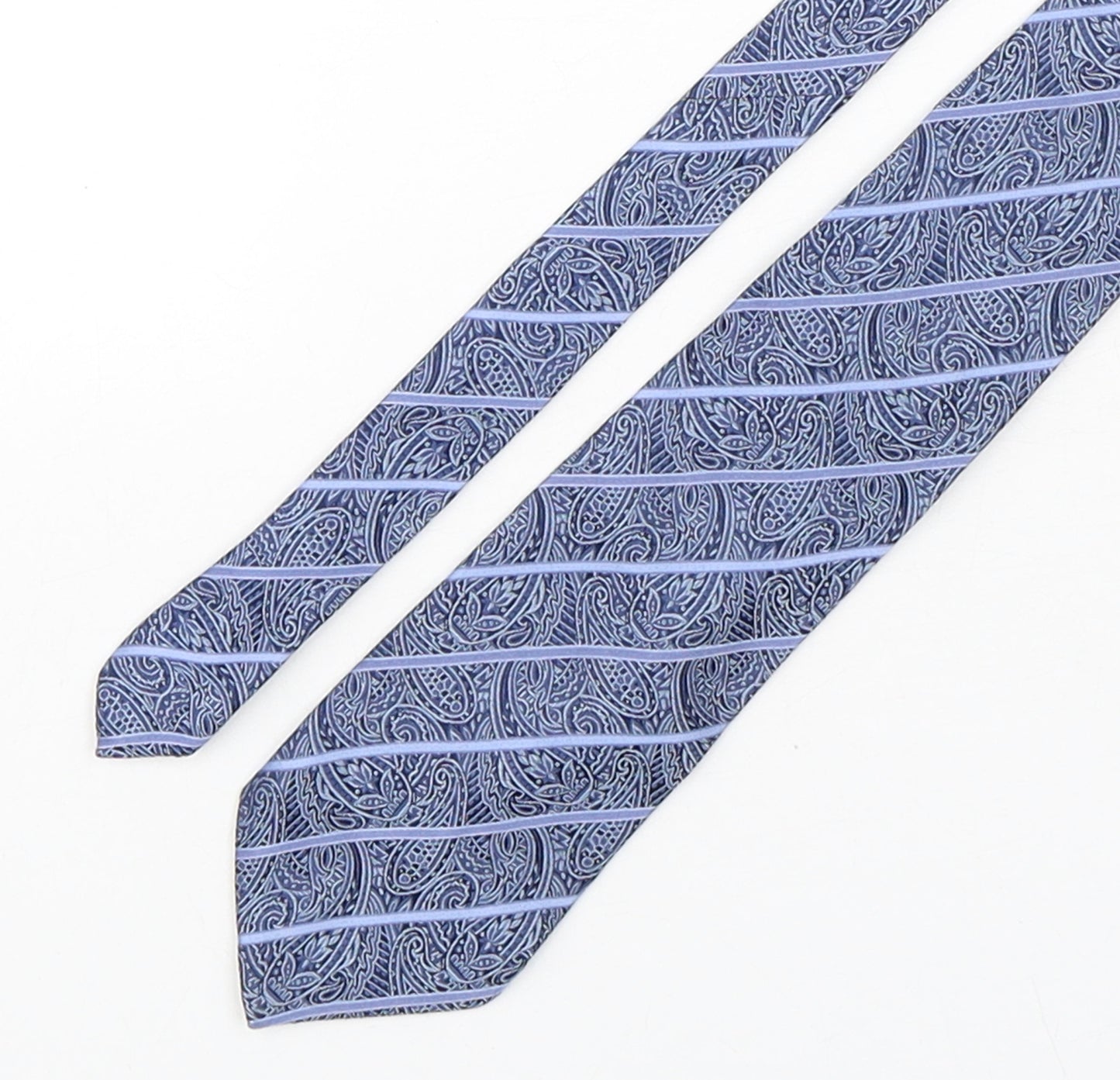 Austin Reed Mens Blue Paisley Silk Pointed Tie One Size
