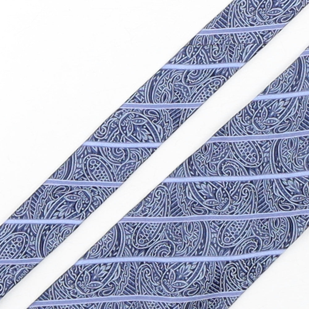 Austin Reed Mens Blue Paisley Silk Pointed Tie One Size