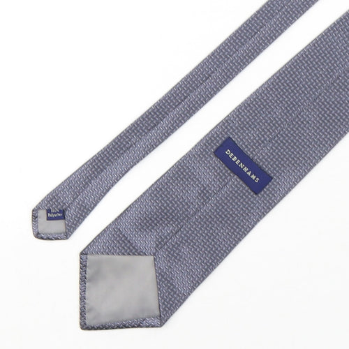 Debenhams Mens Grey Geometric Polyester Pointed Tie One Size