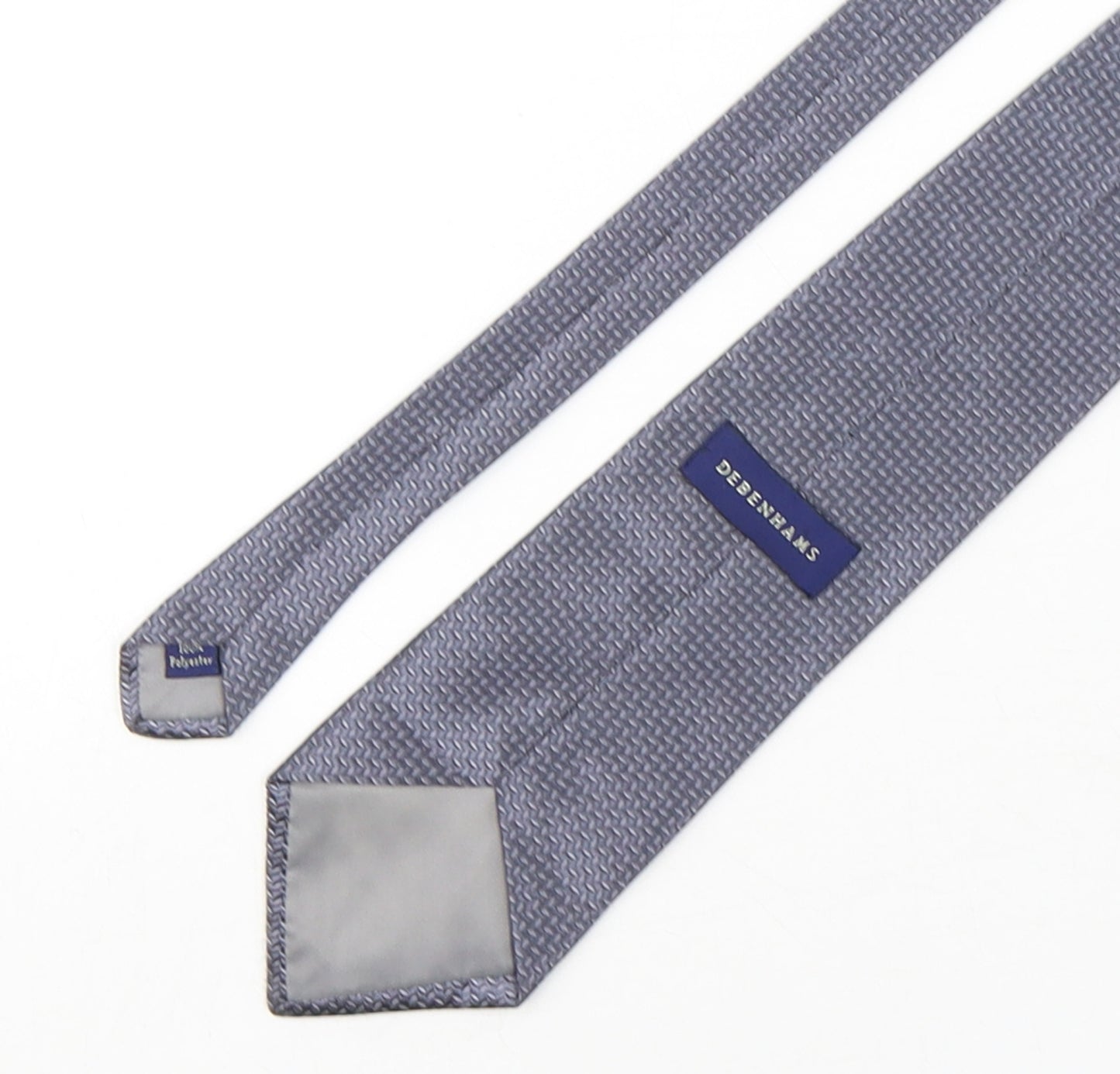Debenhams Mens Grey Geometric Polyester Pointed Tie One Size