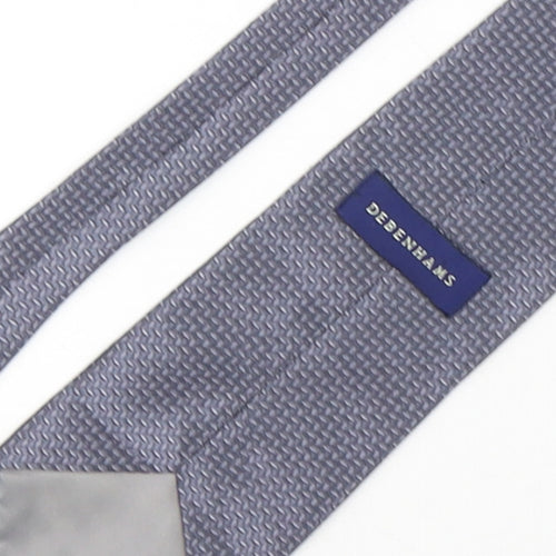 Debenhams Mens Grey Geometric Polyester Pointed Tie One Size