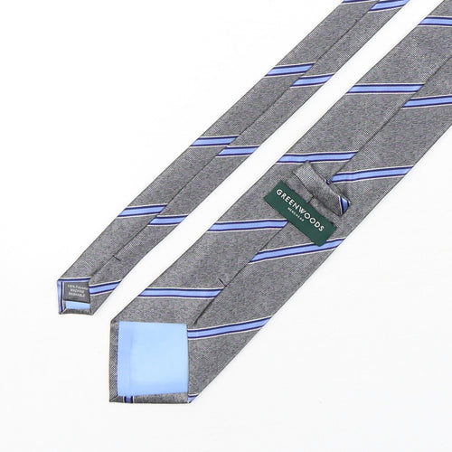 Greenwoods Mens Multicoloured Striped Polyester Pointed Tie One Size