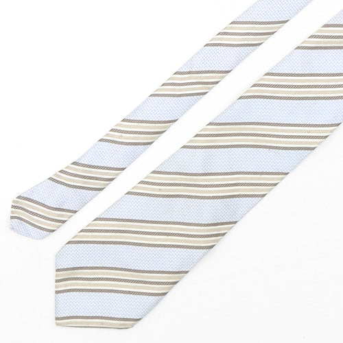 Marks and Spencer Mens Multicoloured Striped Silk Pointed Tie One Size