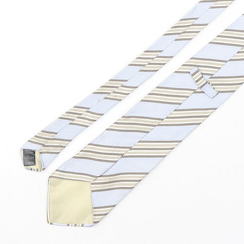 Marks and Spencer Mens Multicoloured Striped Silk Pointed Tie One Size