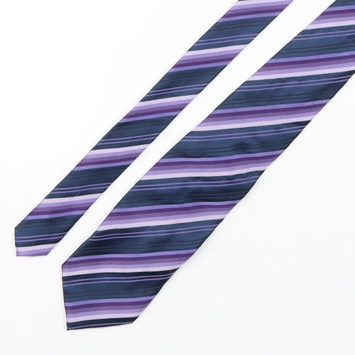 NEXT Mens Multicoloured Striped Polyester Pointed Tie One Size