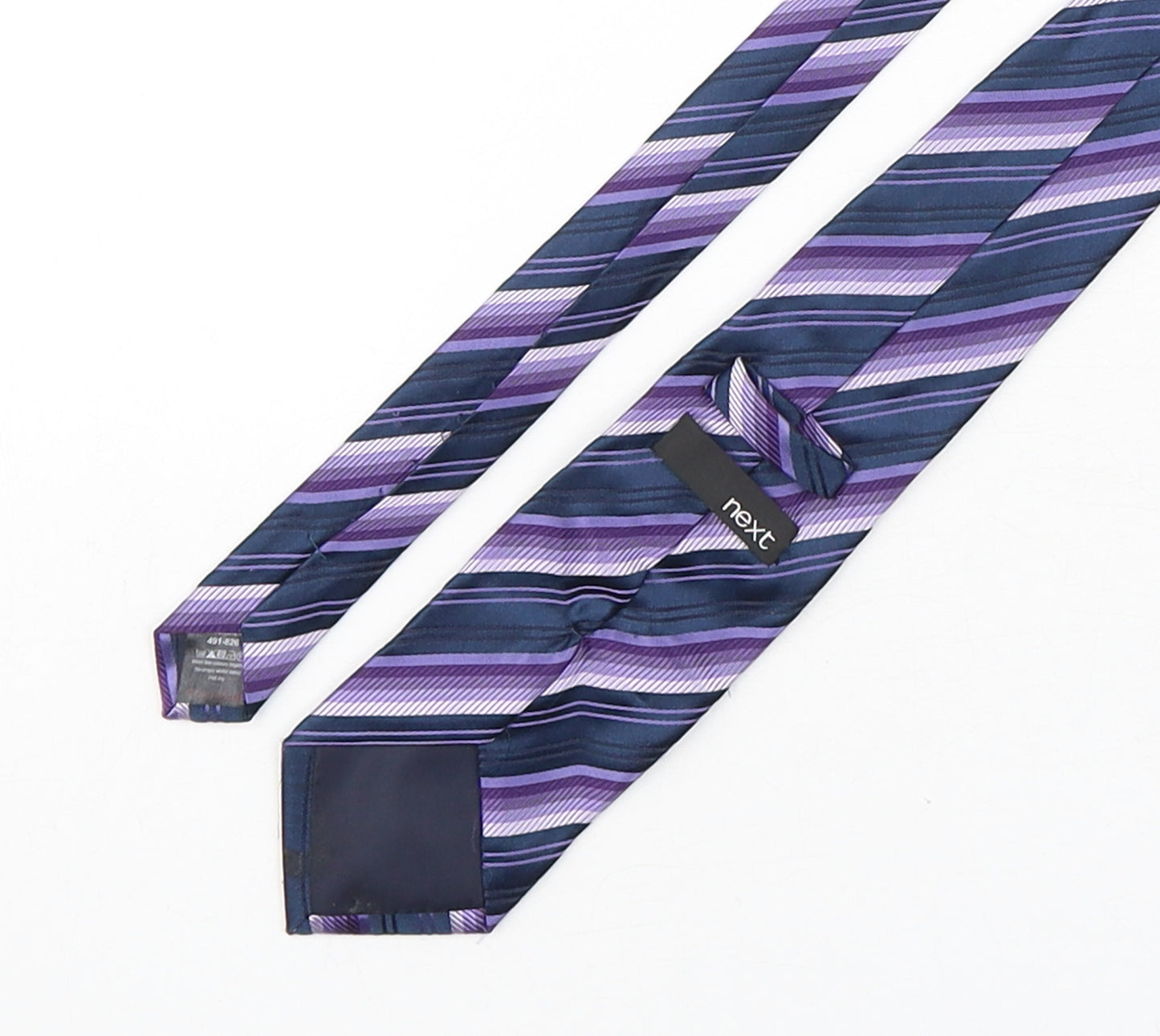NEXT Mens Multicoloured Striped Polyester Pointed Tie One Size