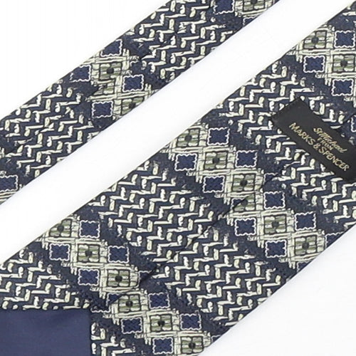 Marks and Spencer Mens Multicoloured Geometric Polyester Pointed Tie One Size