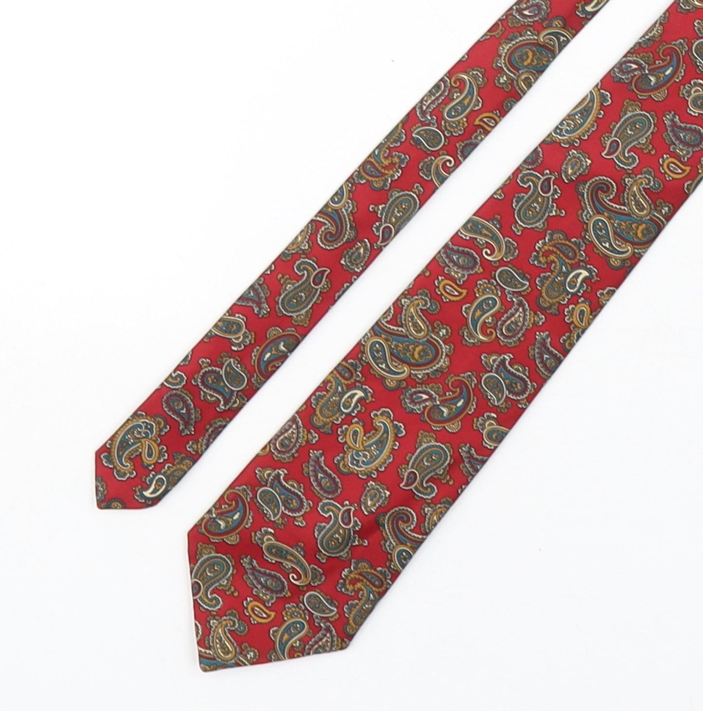 Marks and Spencer Mens Multicoloured Paisley Silk Pointed Tie One Size