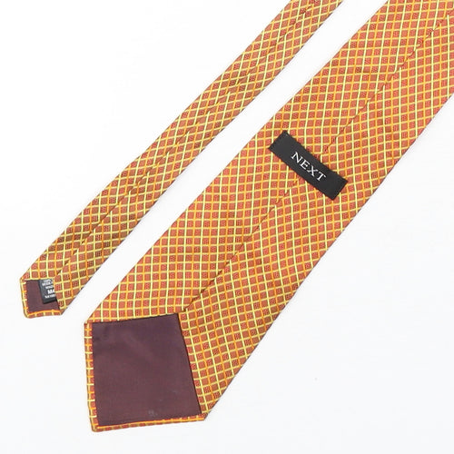NEXT Mens Multicoloured Plaids & Checks Silk Pointed Tie One Size