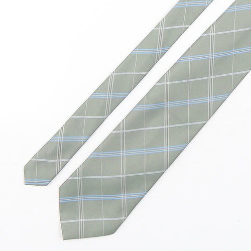 Marks and Spencer Mens Multicoloured Plaids & Checks Polyester Pointed Tie One Size