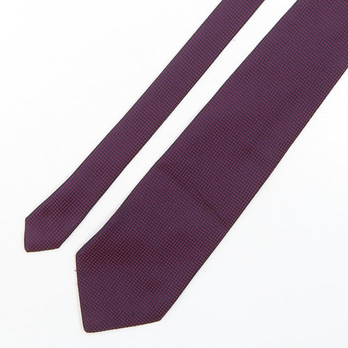 Debenhams  Mens Purple Grenadine Polyester Pointed Tie One Size