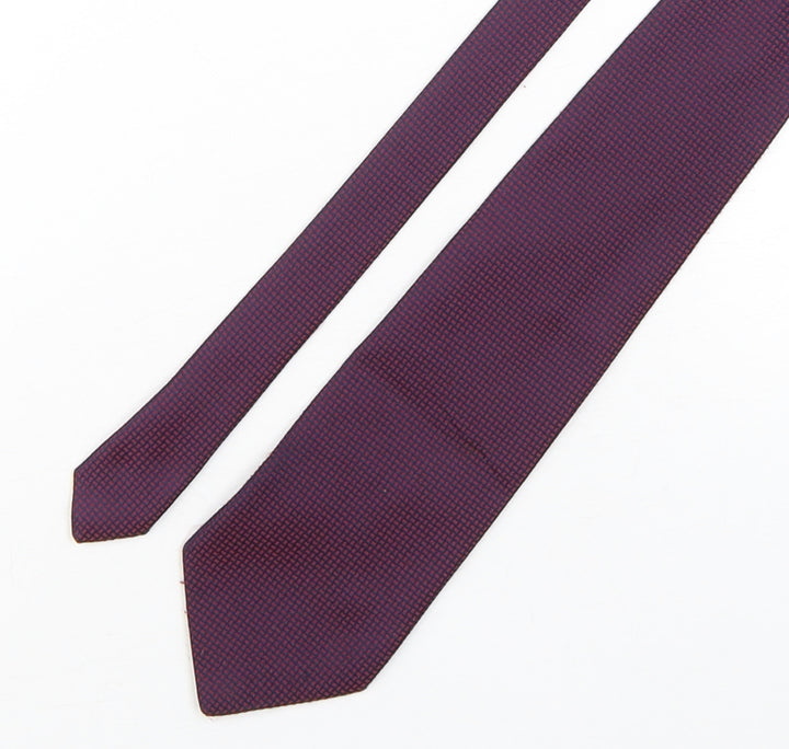 Debenhams Mens Purple Grenadine Polyester Pointed Tie One Size